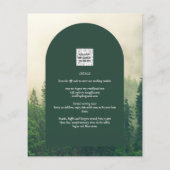BUDGET Groene bos berg dennenbomen bruiloft Flyer (Achterkant)