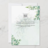 BUDGET Groene decoratie Goud Eucalyptus BRUIDSSUIT Kaart (Achterkant)