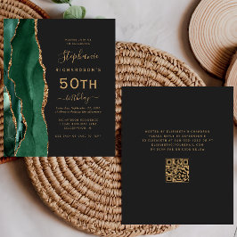 Budget Groene Gouden Agaat QR Code 50ste Verjaarda
