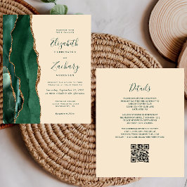 Budget Groene Gouden Agate Champagne QR Code Bruil