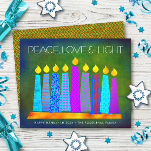 Budget groene Hanukkah Boho kaarsen Vrede Liefde k