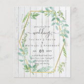 Budget groene huwelijksuitnodiging (Voorkant)