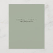 Budget groene huwelijksuitnodiging flyer (Achterkant)