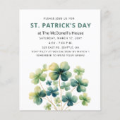 Budget Groene Klaver Shamrock St Patricks Invite (Voorkant)