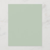 Budget groene lila bloemen bruiloft uitnodiging (Achterkant)