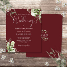 Budget groene rosewood roze trouw uitnodiging