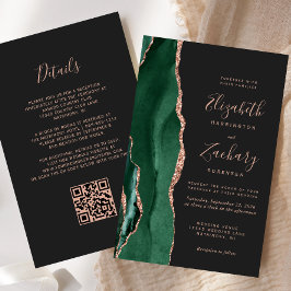 Budget Groene Roze Goud Agaat Donkere QR Code Trou