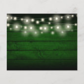 Budget Groene Rustieke String Foto Bruiloft Uitnod (Achterkant)