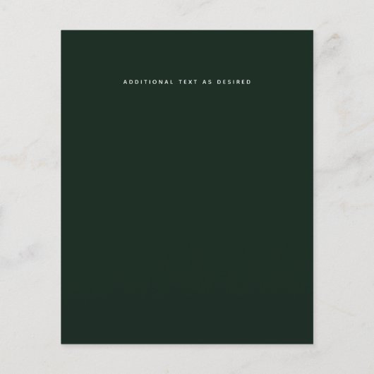 Budget groene smaragd mot bruiloft uitnodigingen (Achterkant)