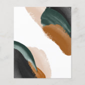 Budget groene terracotta abstracte Birthday (Achterkant)