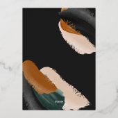 budget groene terracotta moderne minimal waterverf folie feestdagenkaart (Achterkant)