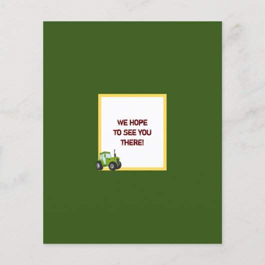 Budget Groene Tractor Trucks Thema Verjaardagsfees (Achterkant)