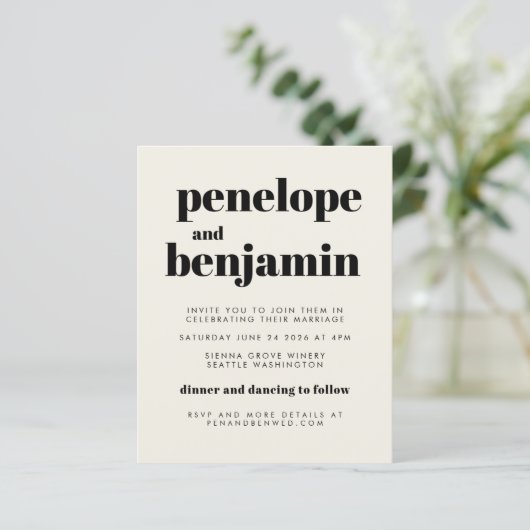 Budget Groovy 70s - alles-in-één bruiloft voor zwa (Staand voorkant)