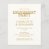 Budget Groovy 70s Botanical Gold Engagement Party (Voorkant)
