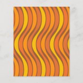 Budget Groovy 70s Wavy Lines Oranje Bruin Wedding (Achterkant)