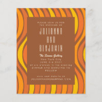 Budget Groovy 70s Wavy Lines Oranje Bruin Wedding