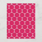 Budget Groovy Hot Pink All-in-One Wedding Invite (Achterkant)