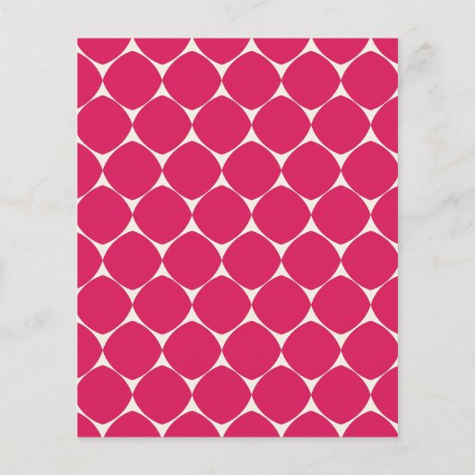 Budget Groovy Hot Pink All-in-One Wedding Invite (Achterkant)