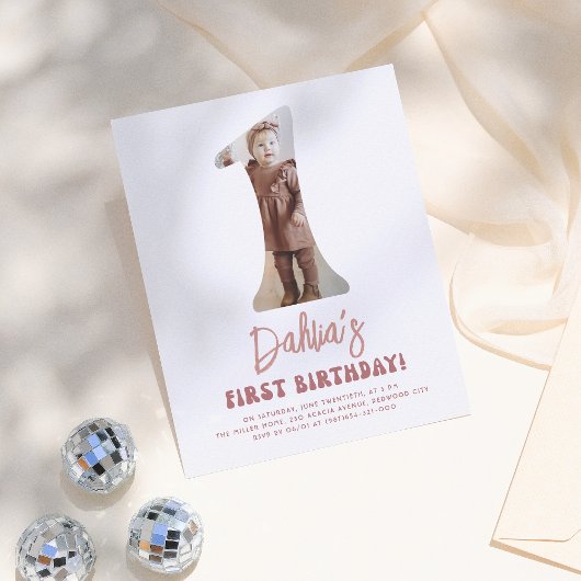 Budget Groovy One Retro Pink Foto 1e verjaardag