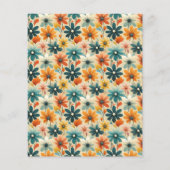 Budget Groovy Retro 70s Bloemenbruiloft (Achterkant)