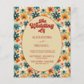 Budget Groovy Retro 70s Bloemenbruiloft (Voorkant)