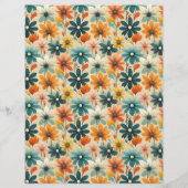 Budget Groovy Retro 70s Bloemenbruiloft Flyer (Achterkant)