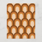 Budget Groovy Retro Design Brown Wedding Invite (Achterkant)