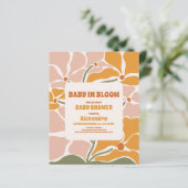 Budget Groovy Retro Hippie Floral Baby shower (Staand voorkant)