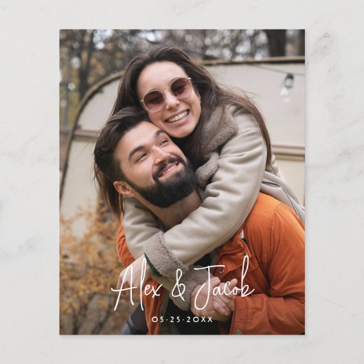 Budget Groovy Sparkle 70s Roze & Rood Foto Bruilof (Achterkant)