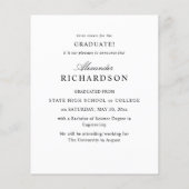 Budget Grote Mod Naam Foto Afstudeeraankondiging V Flyer (Achterkant)