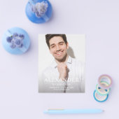 Budget Grote Mod Naam Foto Afstudeeraankondiging V Flyer (Enkel)