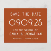 Budget Grote Typografie Terracotta Bruiloft (Voorkant)