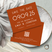 Budget Grote Typografie Terracotta Bruiloft