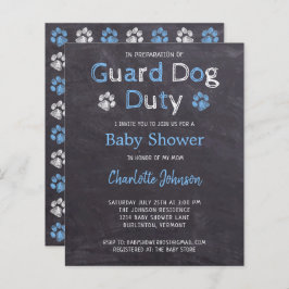 Budget Guard Dog Duty Blue Boy Baby shower