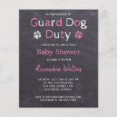 Budget Guard Dog Duty Pink Girl Baby shower (Voorkant)