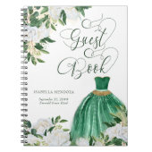 Budget Guest Book van Emerald Green and Gold Princ Notitieboek (Voorkant)