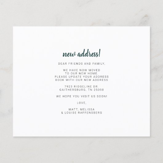 Budget Guest Room Moved Boho Moving Announge (Achterkant)