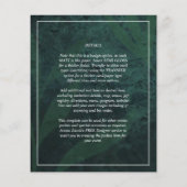 Budget Gypsophila Emerald Groen Huwelijksuitnodigi (Achterkant)