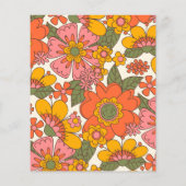 Budget Hallo Baby Groovy Retro Flowers Baby shower (Achterkant)