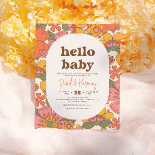 Budget Hallo Baby Hippie Retro Bloemen Baby Borrel
