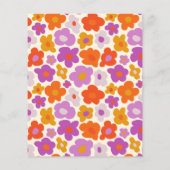 Budget Hallo Baby Retro Oranje Daisy Baby shower (Achterkant)