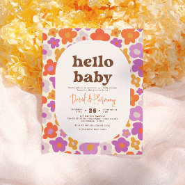 Budget Hallo Baby Retro Oranje Madeliefje Baby Sho