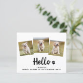 Budget Hallo Foto Puppy Dog Nieuwe Aankondiging va (Staand voorkant)