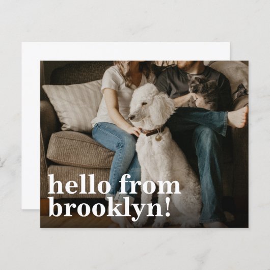 Budget Hallo New Home Address Photo Moving Kaart (Voorkant / Achterkant)