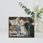 Budget Hallo New Home Address Photo Moving Kaart (Staand voorkant)