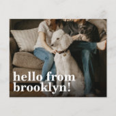 Budget Hallo New Home Address Photo Moving Kaart (Voorkant)