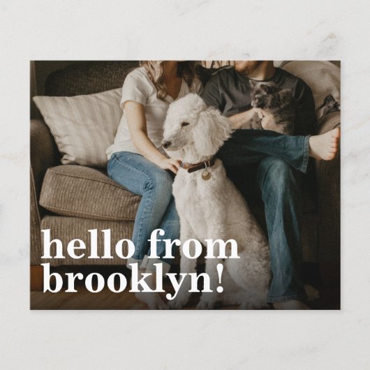 Budget Hallo New Home Address Photo Moving Kaart (Voorkant)