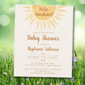 Budget Hallo Sunshine Boho Baby shower Uitnodiging
