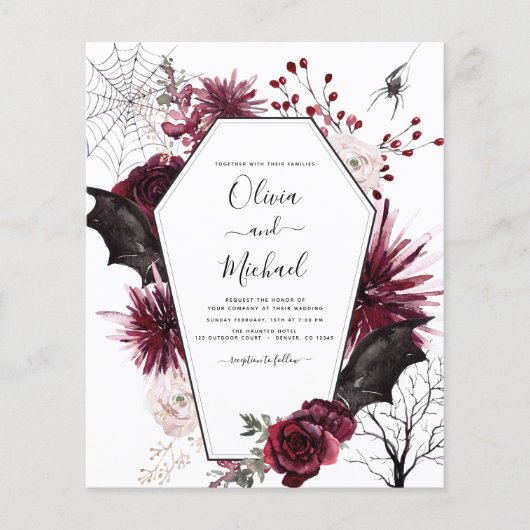 Budget Halloween Alles In Een Bruiloft Uitnodiging (Voorkant)