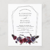 Budget Halloween Autumn Herfst Burgundy Wedding Flyer (Voorkant)